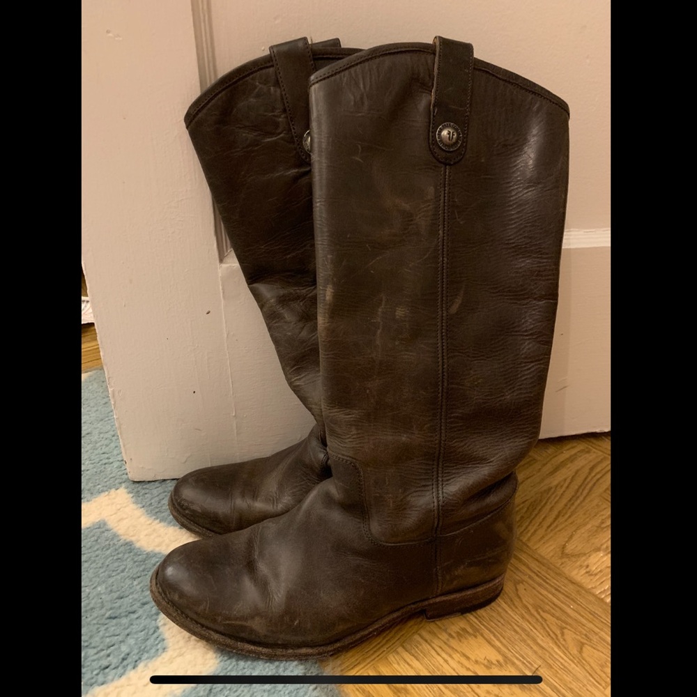 Frye Melissa Button Riding Boot, Wide Calf Size 7
